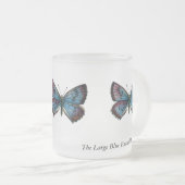 Glaucopsyche arion – 大きな青い蝶 フロストグラスマグカップ (正面右)