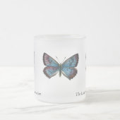 Glaucopsyche arion – 大きな青い蝶 フロストグラスマグカップ (中央)