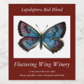 Glaucopsyche arion – 大きな青い蝶 ワインラベル (シングルラベル)