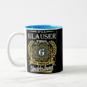 Glauserって分かってるよね ツートーンマグカップ (左)