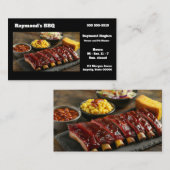 Glazed barbecued ribs with side dishes 名刺 (正面/裏面)