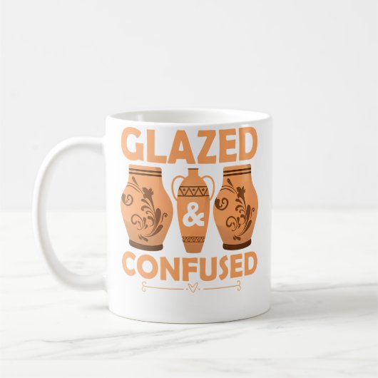 Glazed  Confused Ceramics Artist Pottery コーヒーマグカップ (左)