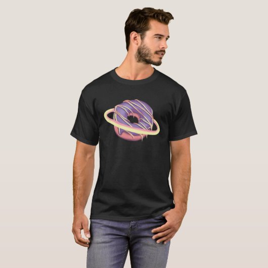 Glazed Saturn Planet  Donut Solar System Sprinkle  Tシャツ (正面フル)