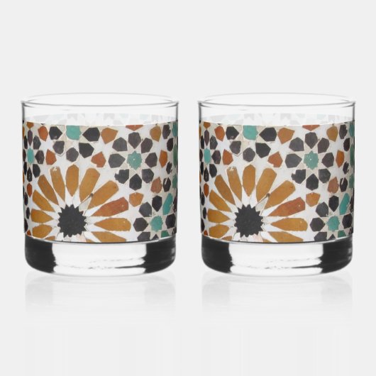 Glazen met Marrakech mozaïk ウイスキーグラス (裏面)
