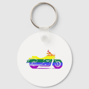 GLBTのオートバイのプライド キーホルダー