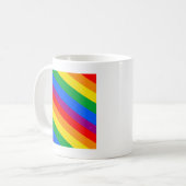 GLBTのプライドは2つを縞で飾ります コーヒーマグカップ (正面左)