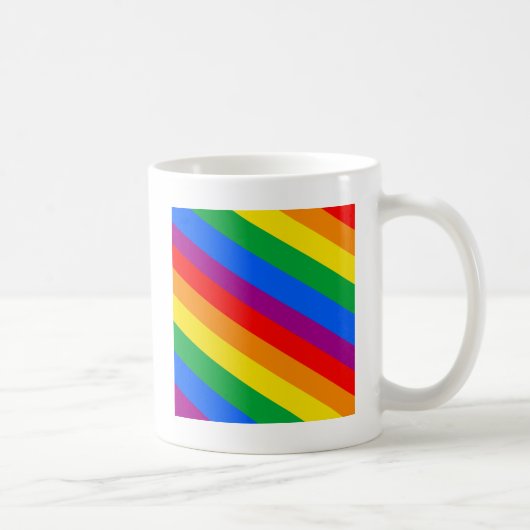 GLBTのプライドは2つを縞で飾ります コーヒーマグカップ (右)