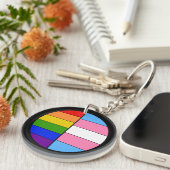 GLBTの団結Keychain (アクリル) キーホルダー (正面右)