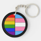 GLBTの団結Keychain (アクリル) キーホルダー (裏面)