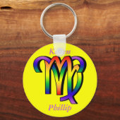 GLBTアリー&《星座》乙女座 キーホルダー (正面)