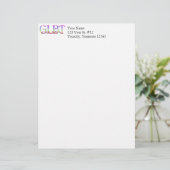 GLBTサポートレインボー文字 レターヘッド (スタンド正面)