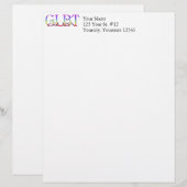 GLBTサポートレインボー文字 レターヘッド (正面/裏面)