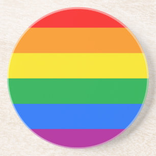 GLBTプライドストライプデザイン コースター