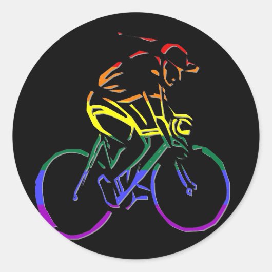 GLBTプライド自転車 ラウンドシール (正面)