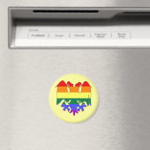 GLBTレインボープライド両頭イーグル マグネット (インサイチュ (食洗機))