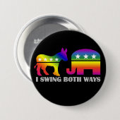 GLBT民主党員か共和党の浮動票投票者 缶バッジ (正面&裏面)