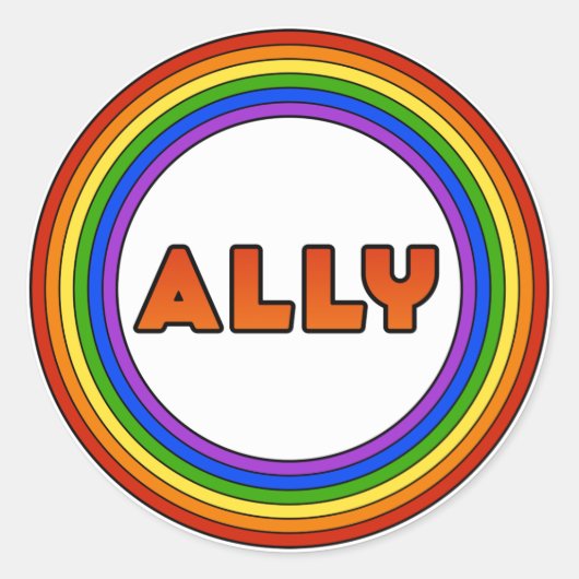 GLBT Allyステッカー ラウンドシール (正面)