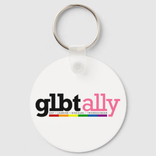 GLBT Allyホワイトキーチェーン キーホルダー