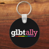 GLBT Ally Blackキーチェーン キーホルダー (正面)