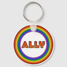 GLBT Ally Keychain (ボタンのスタイル)