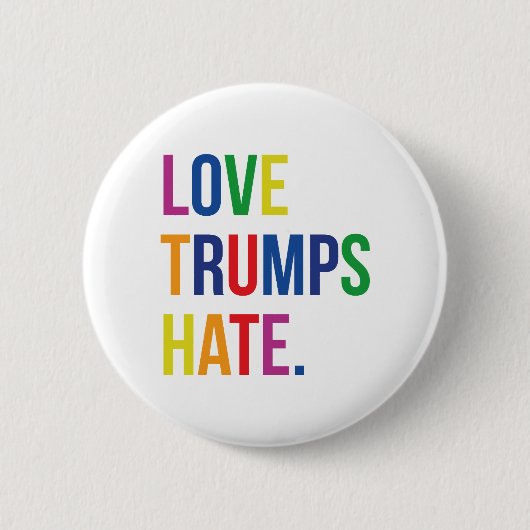 GLBT Love Trumpsが憎む 缶バッジ (正面)