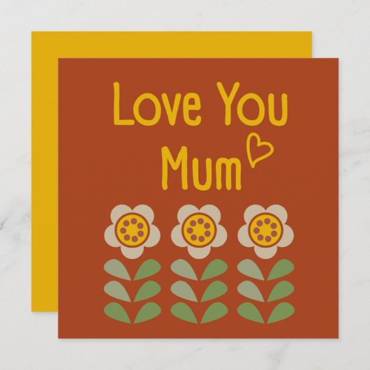 GLEAM GLADE – 母の日のフローラ招待状カード 招待状 (正面/裏面)