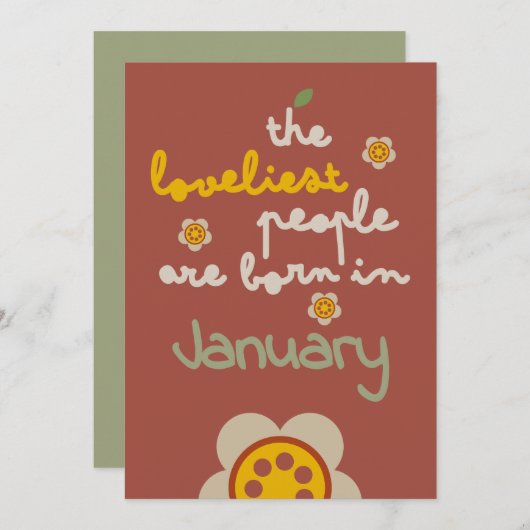 GLEAM GLADE -誕生日フローラ招待状 シーズンカード (正面/裏面)