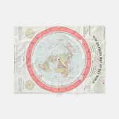 Gleasonの世界毛布の新しい標準的な地図 フリースブランケット (正面(横))
