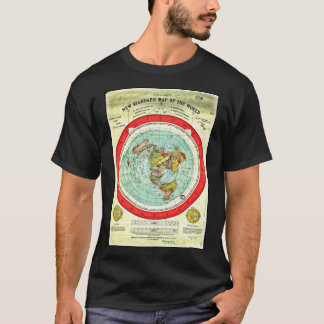 Gleason 1892 Flat Earth Map  Research Flat Earth  Tシャツ