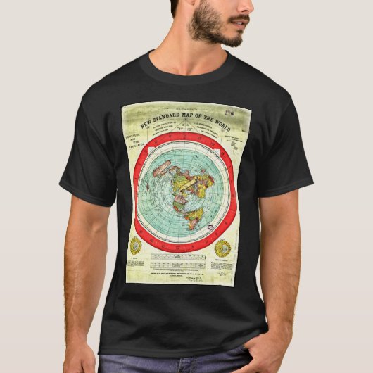 Gleason 1892 Flat Earth Map  Research Flat Earth  Tシャツ (正面)