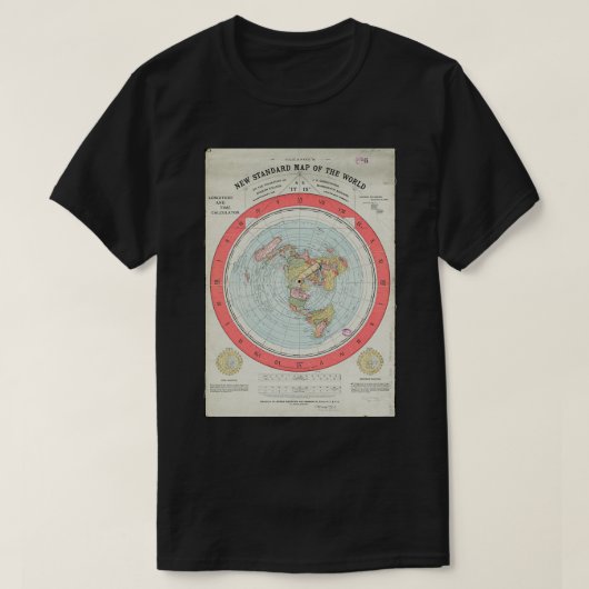 Gleasonx27s世界新標準地図 Tシャツ (デザイン正面)
