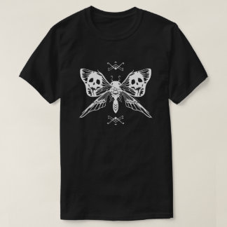 Gleewingのワイシャツのガの蝶幽霊のスカル Tシャツ