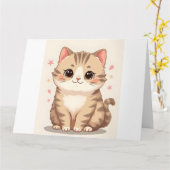 Gleful Cat：甘いかわいいキットン・アートAny Room カード (黄色い花)