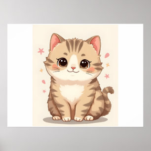 Gleful Cat:甘いかわいいキットン・アートAny Room ポスター