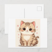 Gleful Cat：甘いかわいいキットン・アートAny Room ポストカード (正面/裏面)