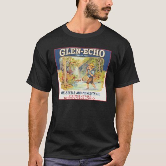 Glen-Echoヴィンテージ食品枠ラベル Tシャツ (正面)