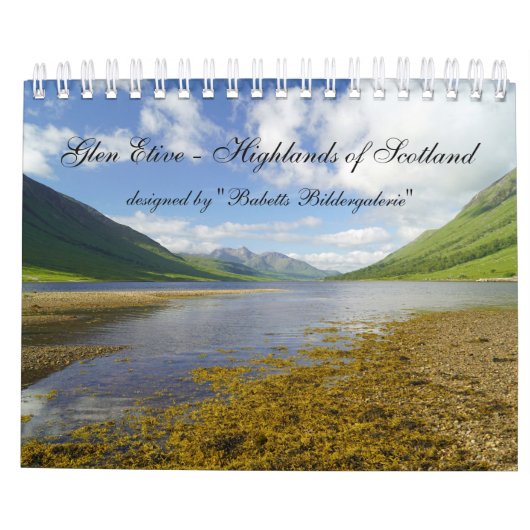 Glen Etive - Highlands of Scotland カレンダー (裏面)