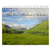 Glen Etive - Highlands of Scotland カレンダー (カバー)