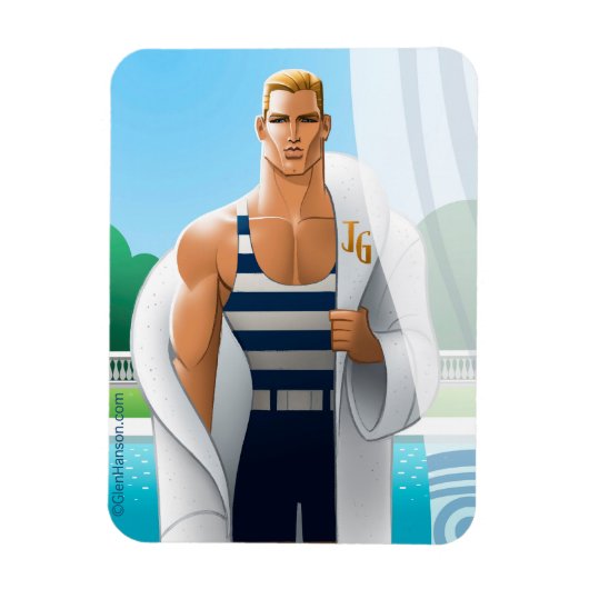 Glen Hansonによる「JG」プレミアム・フレキシ・マグネット マグネット (縦)