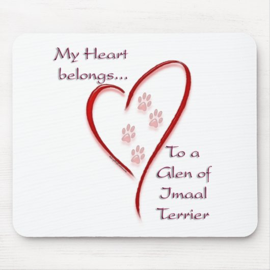 Glen of Imaal Terrierハートが属する マウスパッド (正面)