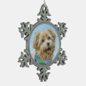 Glen of Imaal Terrier'絵画s - オリジナルドッグアート スノーフレークピューターオーナメント (左)