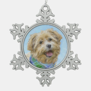 Glen of Imaal Terrier'絵画s - オリジナルドッグアート スノーフレークピューターオーナメント