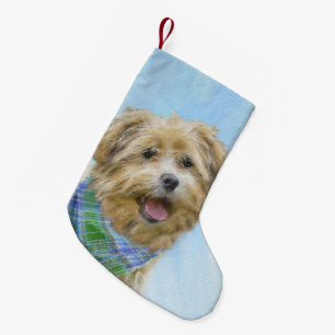 Glen of Imaal Terrier'絵画s - オリジナルドッグアート スモールクリスマスストッキング