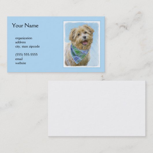 Glen of Imaal Terrier'絵画s - オリジナルドッグアート 名刺 (正面/裏面)
