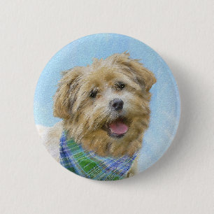 Glen of Imaal Terrier'絵画s - オリジナルドッグアート 缶バッジ