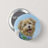 Glen of Imaal Terrier'絵画s - オリジナルドッグアート 缶バッジ (正面&裏面)