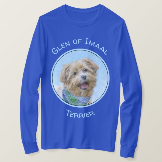 Glen of Imaal Terrier'絵画s - オリジナルドッグアート Tシャツ (デザイン正面)