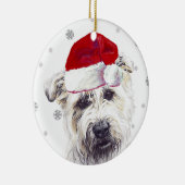 Glen of Imaal Terrier - Santa Hat Christmas Bauble セラミックオーナメント (右)