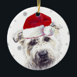 Glen of Imaal Terrier - Santa Hat Christmas Bauble セラミックオーナメント<br><div class="desc">あなたのぶら下がった品種を特徴とするラウンドセラミッお気に入りのクの装飾！フェスティバルシーンの美しいフェスティバルとスポーツのふわふわのサンタハットのイマアル・テリアの豪華なカーテンのグレンぶら下がったは、クリスマスツリーに最適！アンバー・マリー・スタジオでは種離れ類はない。私のもし店で紹介されたあなたの品種を見ていない、私は何兆ものデザインを持っているので知らせなさい！</div>