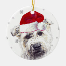 Glen of Imaal Terrier - Santa Hat Christmas Bauble